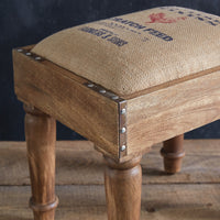 Grain Sack Footstool