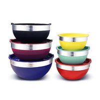 12 Piece Multi-Colored Mixing Bowl Set