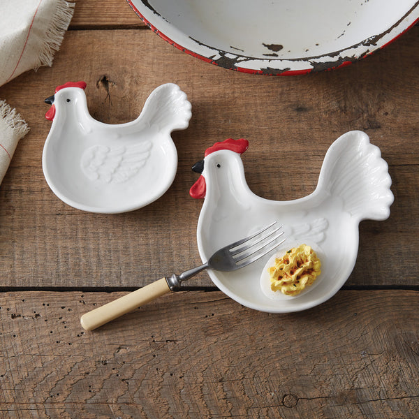 Rooster Plates - Set Of 2