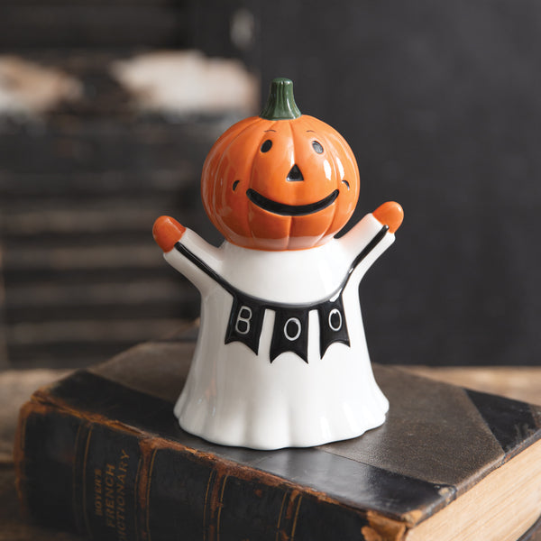 Celebrating Pumpkin Ghost Figurine