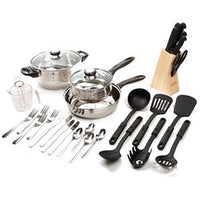 Gibson Total Kitchen Lybra 32 Piece Cookware Combo Set