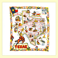 Texas Map Towel